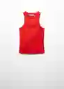 Top Boni Rojo Talla XS Mujer Mango