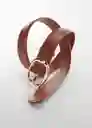 Cinturón Monty Marrón Talla M Mujer Mango