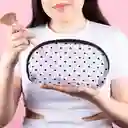 Cosmetiquera en Forma de Concha en Malla de Corazones Miniso