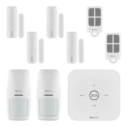 Steren Sistema de Seguridad Wi-Fi Con 6 Sensores Alarma y Control Remoto