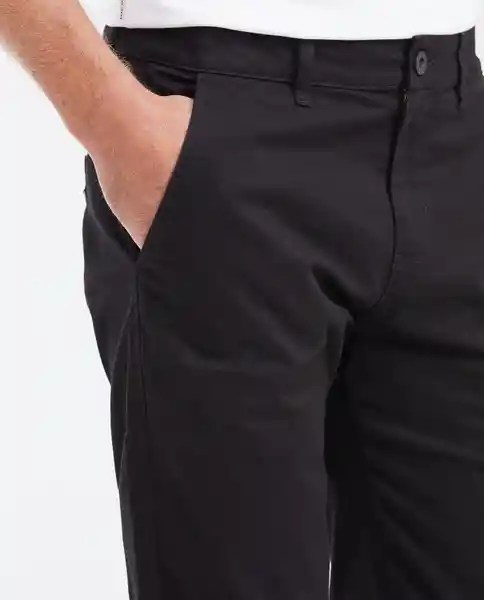 Pantalón Smart Negro Sombrio Ultraoscuro Talla 34 Chevignon
