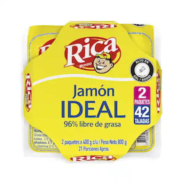 Rica Rondo Jamón Ideal 96% Libre de Grasa