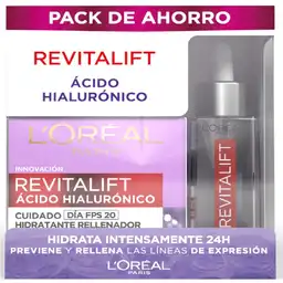 L'oréal Paris Crema Revitalift Día + Serum de Ácido Hialurónico