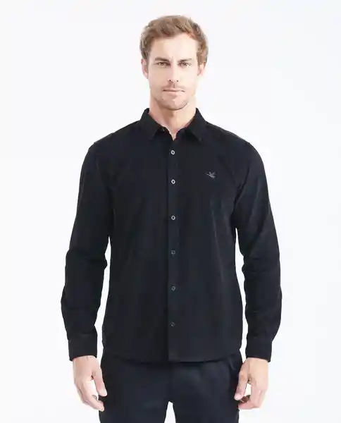 Camisa Corduroy Manga Larga Negro Noche Ultraoscuro L Chevignon