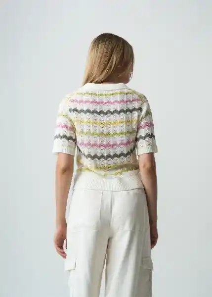 Saco Tejido Mujer Crudo Marfil Claro Talla M 482G094 Naf Naf