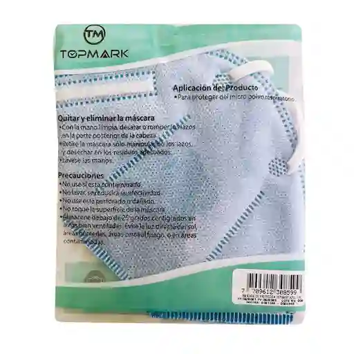 Topmark Mascarilla Protección 5 Capas Kn95 Azul