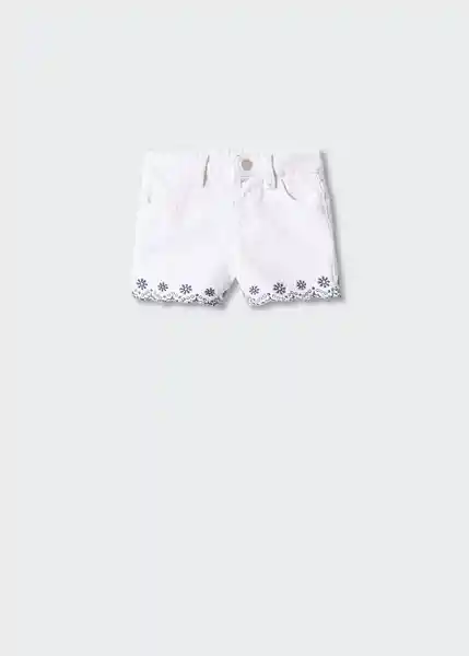 Short Sophieb Blanco Talla 71 Niñas Mango