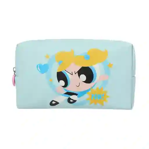 Cosmetiquera Corazón Chicas Superpoderosas Azul Claro Miniso