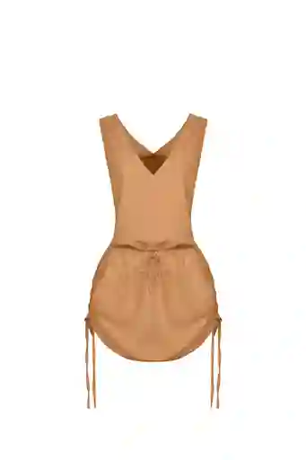 Vestido Corto Sakku Beige Talla XS Mercedes Campuzano