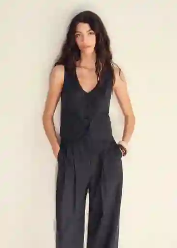 Chaleco Bali Navy Talla M Mujer Mango