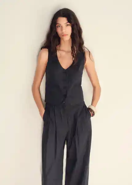 Chaleco Bali Navy Talla M Mujer Mango