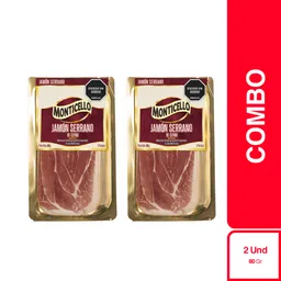 2 x Monticello Jamón Serrano de Cerdo