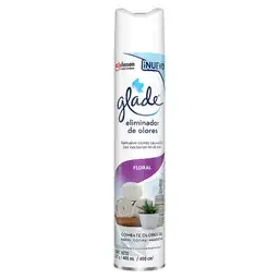 Glade Eliminador de olores aerosol floral, 400 ml.