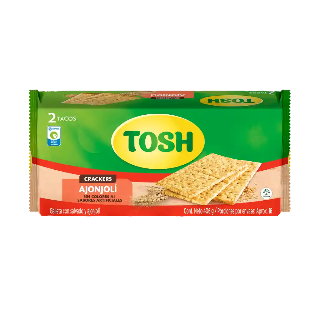 Galleta  TOSH Ajonjolí Fit Taco x 2 x 406 gramos