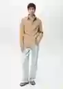 Sobrecamisa Jay Beige Talla XS Hombre Mango
