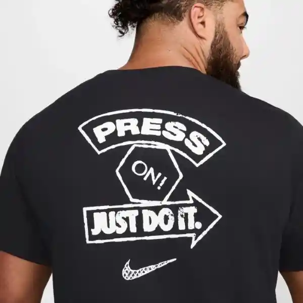 Nike Camiseta Tee Gym Kit Summit Hombre Negro Talla M