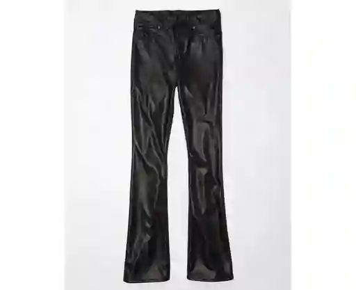 Pantalón Regular Bota Ancha Mujer Negra Talla 10 American Eagle