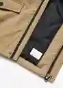 Abrigo Anorak Nico Beige Talla 10 Niños Mango