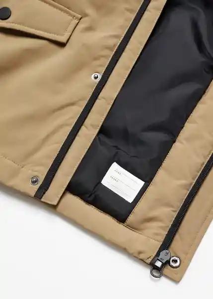 Abrigo Anorak Nico Beige Talla 10 Niños Mango