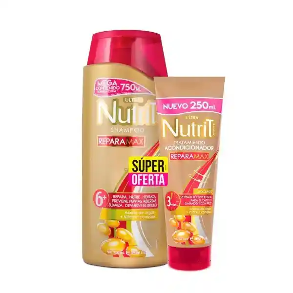 Nutrit Shampoo Repar Max + Tratamientos Acondicionador