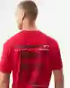 Camiseta Racing Masculino Rojo Chili Oscuro Talla XL Chevignon