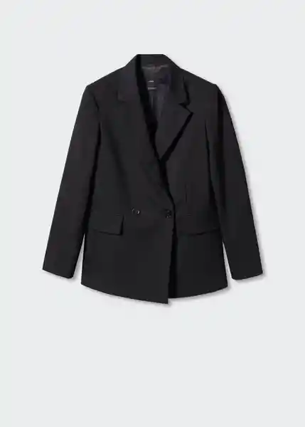 Blazer Americana Greta Negro Talla M Mujer Mango