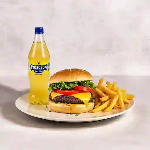 Combo De Hamburguesa Papas Y Gaseosa