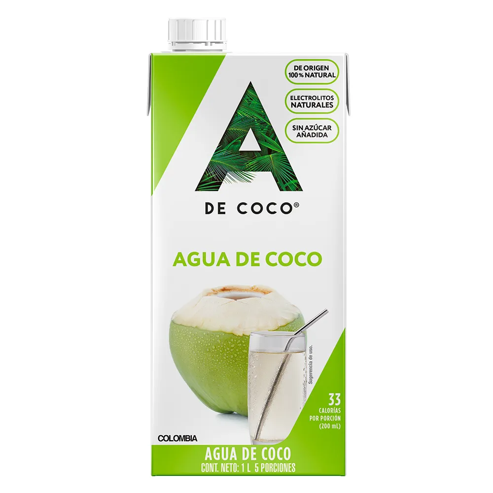 A De Coco Agua De Coco Natural 1 L