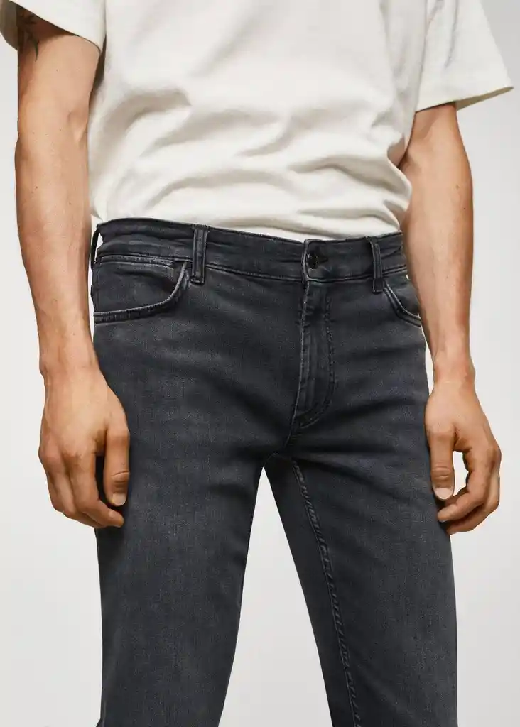 Pantalón Jean Patrick Tejano Gris Talla 40 Hombre Mango