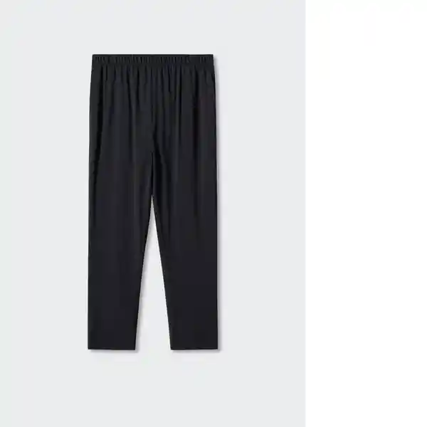 Pantalón Lounge Negro Talla L Mujer Mango