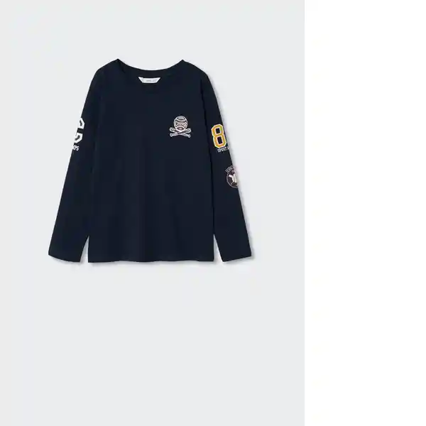 Camiseta Patch Navy Talla 10 Niños Mango