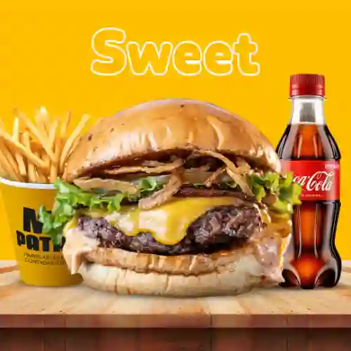 Burger Sweet + Papas + Gaseosa