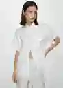 Camisa Pacha Blanco Talla XS  Mujer Mango