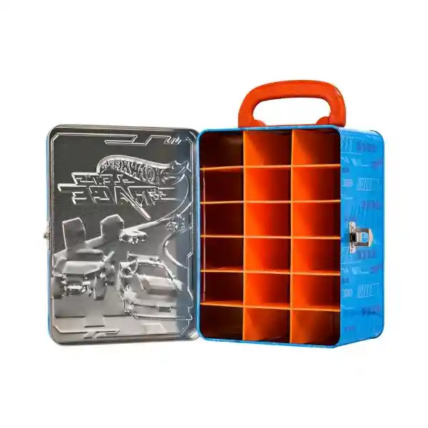 Hot Wheels Car Case Organizador Metálico Azul