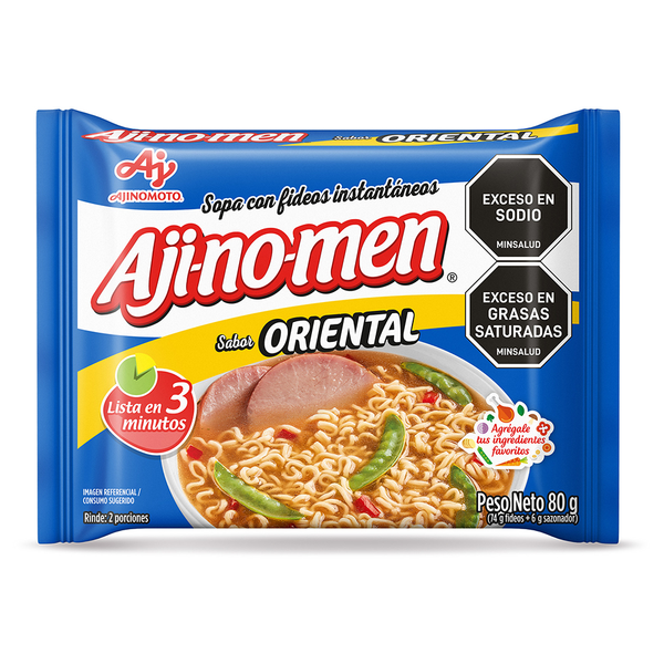 Ajinomen Sopa instantánea con Fideos Sabor Oriental 80 g