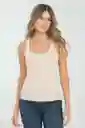 Top Basic Color Beige Claro Talla S Ragged