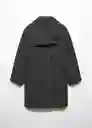 Abrigo Conguito Gris Talla XL Mujer Mango