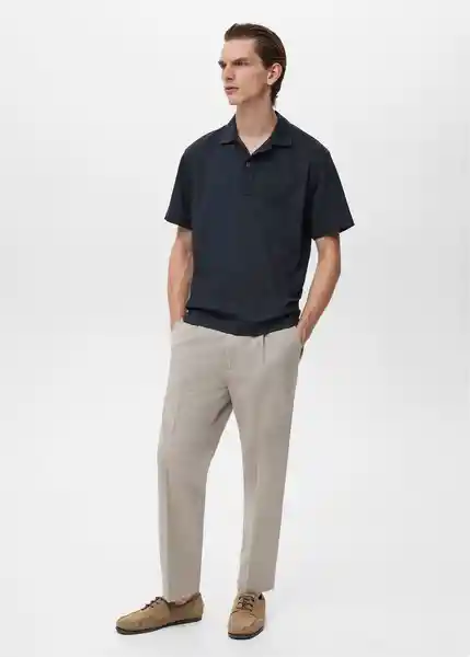 Camiseta Polo Londonp Navy Talla L Hombre Mango