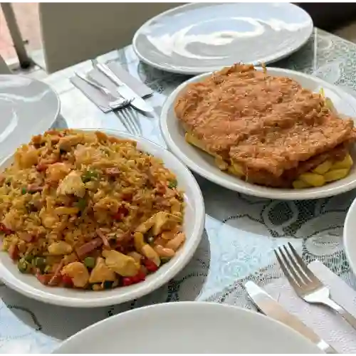 Arroz Chino con Chuleta y Papas para 6