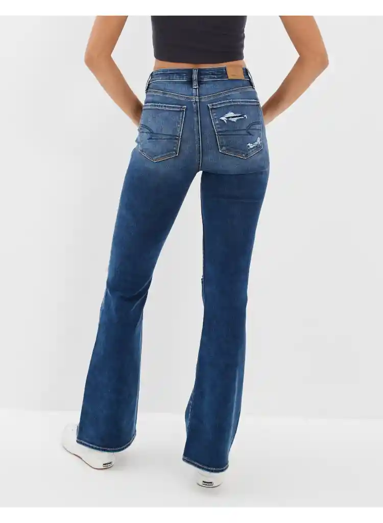 Jean Flare Azul Talla 10 Regular Mujer American Eagle