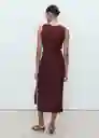 Vestido Olimpio Granate Talla XS Mujer Mango