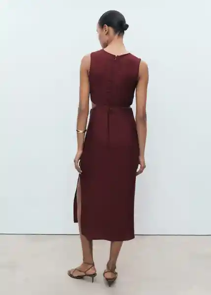 Vestido Olimpio Granate Talla XS Mujer Mango