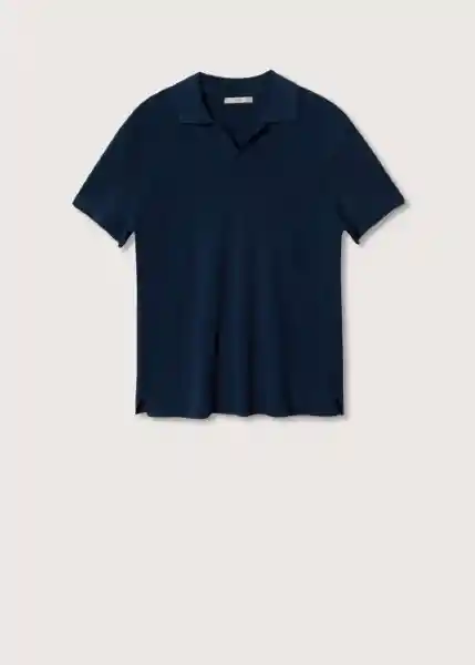 Polo Lino Navy Talla M Hombre Mango