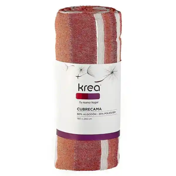 Krea Cubrecama Rojo Sisa 180 x 240