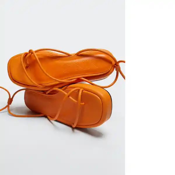 Sandalias Tube Naranja Talla 40 Mujer Mango