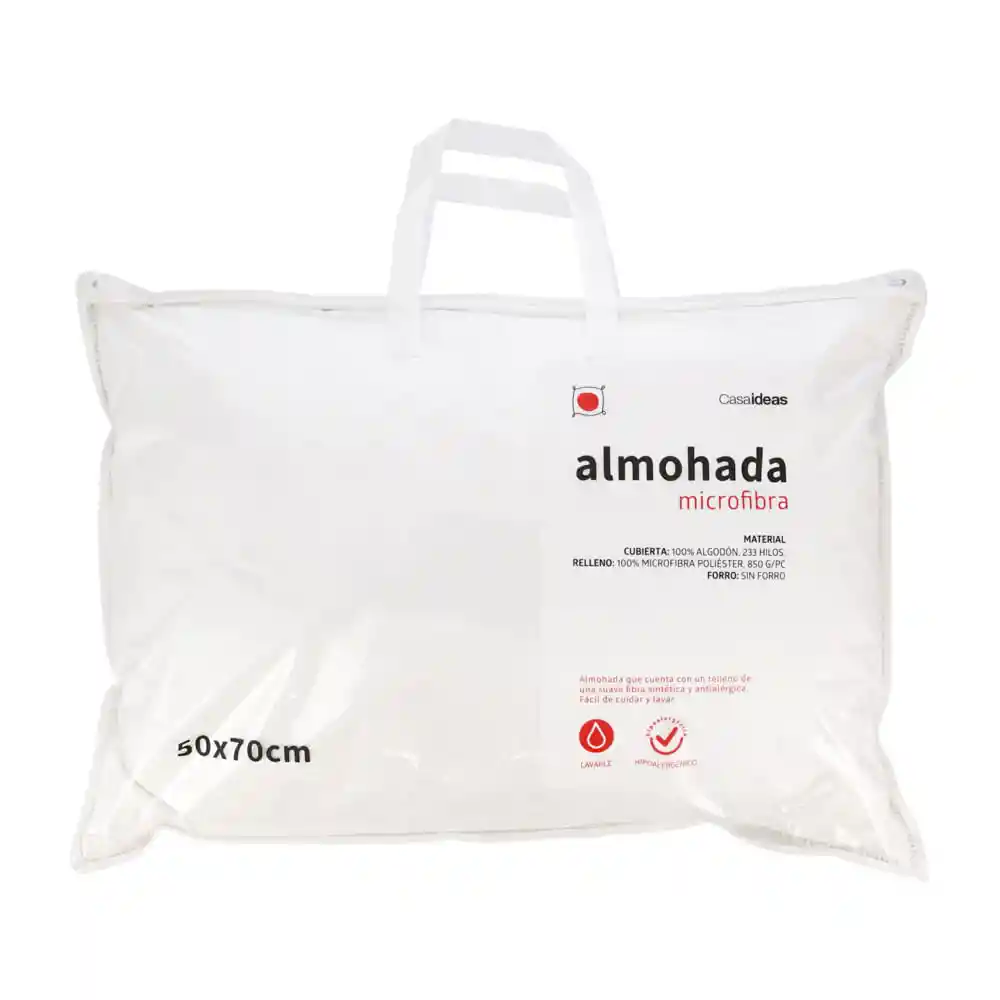 Almohada Microfibra 50 X 70 Cm Blanco 0001