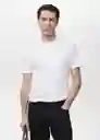 Camiseta Cherlo Blanco Talla S Hombre Mango