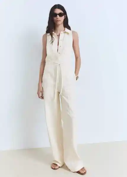 Enterizo Mono Brioche Crudo Talla S Mujer Mango