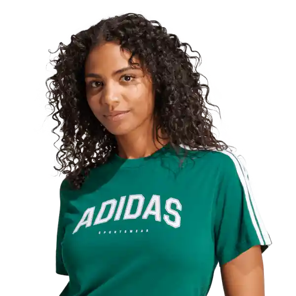 Adidas Camiseta L Softs Manga Corta Mujer Verde Talla S