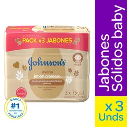 Johnson's Baby Jabón Sólido Avena Tripack X 75 Gr